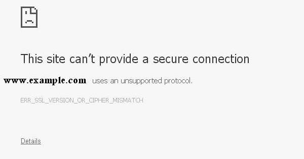 حل مشاكل المتصفحات this site can't provide a secure connection