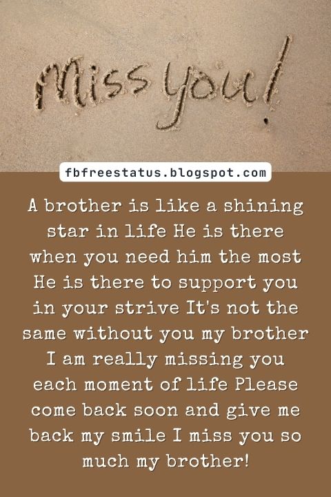 Missing You Messages for Brother