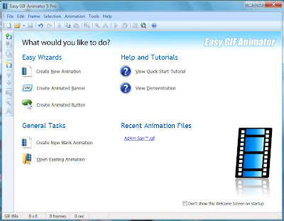 Easy GIF Animator 5 pro menu