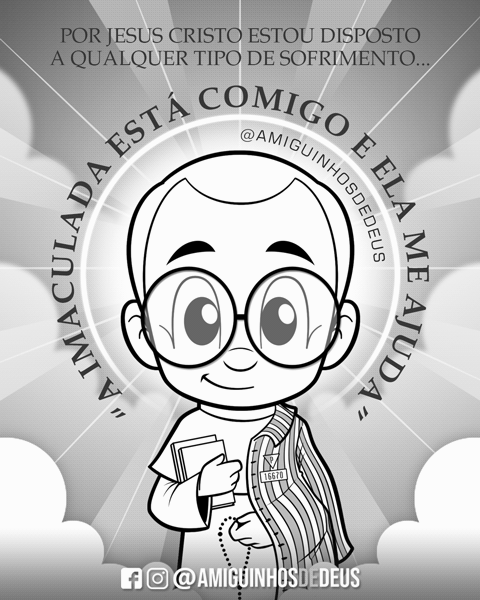 São Maximiliano Kolbe desenho para colorir