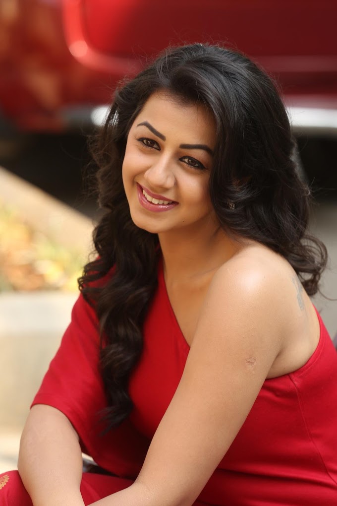 Nikki Galarani Sizzling Hot Photos In Red Dress