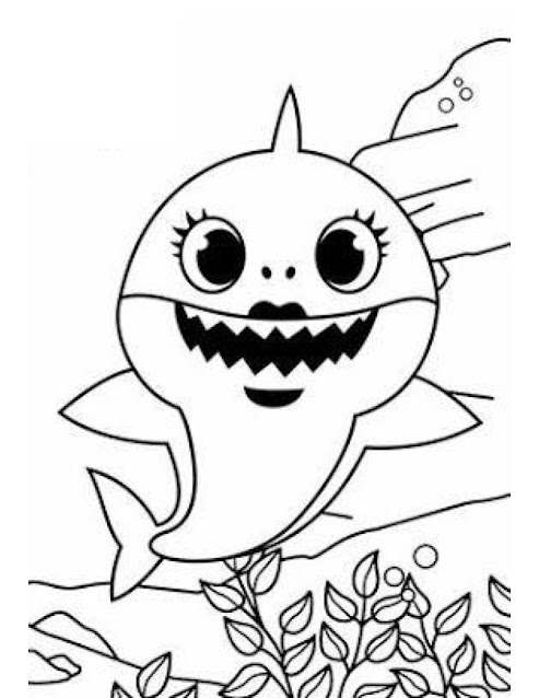 Top 10 Dancing Shark Coloring Pages