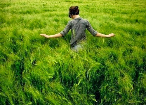 Girl in Green Field