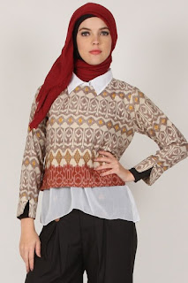 model baju batik kerja muslimah