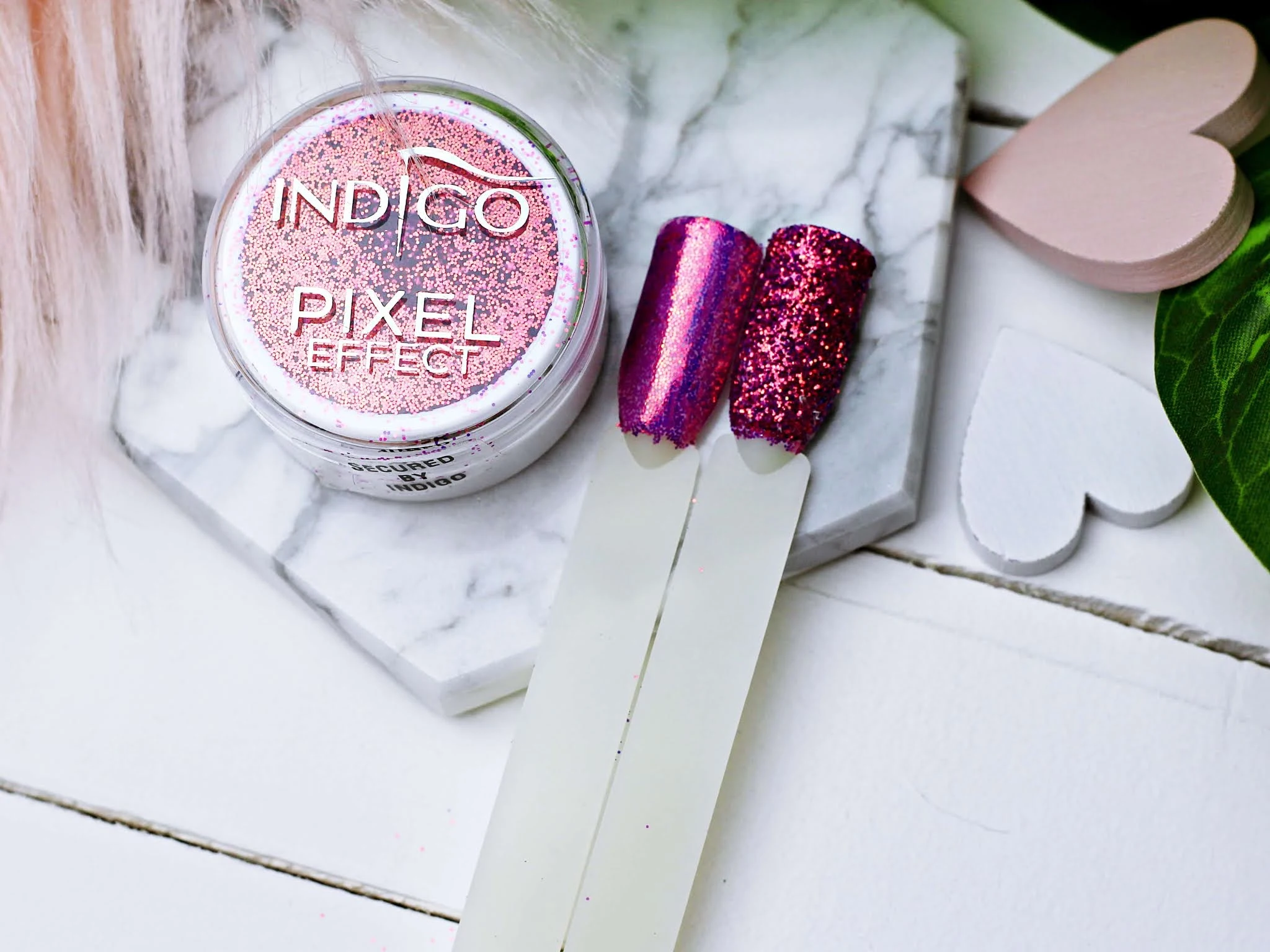 Efekt Indigo Nails Pixel Effect Neon Lila - Aplikacja na dwa sposoby