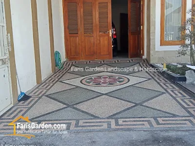 Jasa Tukang Pasang Batu Sikat Carport Semarang | Harga Pemasangan Batu Sikat di Semarang