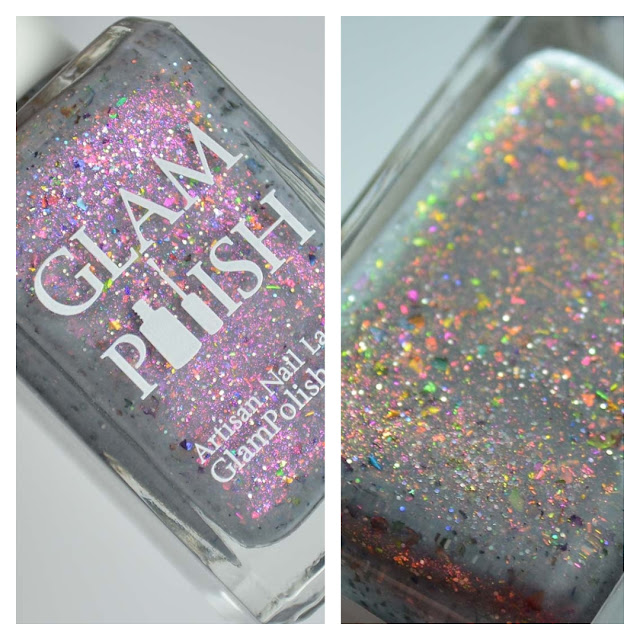 grey crelly shimmer nail polish