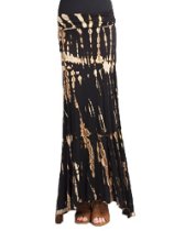 <br />CordiU Bamboo Dye Rayon Jersey A-Line Maxi Skirt