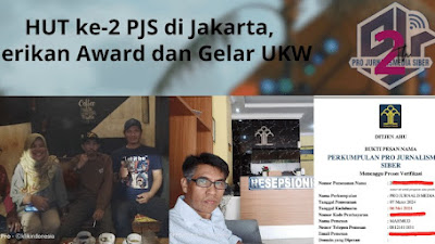 HUT ke-2 PJS di Jakarta, Berikan Award dan Gelar UKW