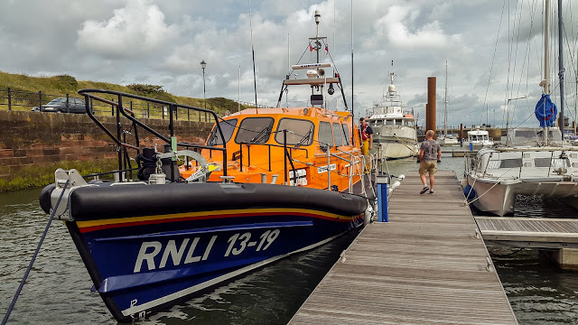 Photo of the new Workington lifeboat at Maryport Marina