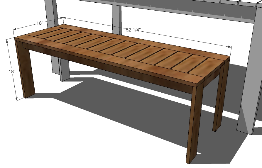free outdoor bench plans