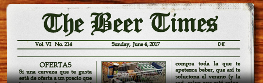 Dominical de noticias sobre cerveza. Pulsa aquí si no te carga para leer el periódico