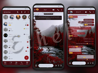 Red Forest Theme For YOWhatsApp & Fouad WhatsApp By Ethel