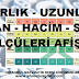 AĞIRLIK - UZUNLUK - SIVI - ALAN - HACİM ÖLÇÜLERİ AFİŞİ