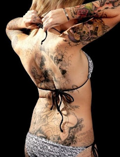 carwash girl tatto,tatto back,desig,amazing,full tatto