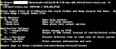 Analyzing Recycle Bin using Rifiut