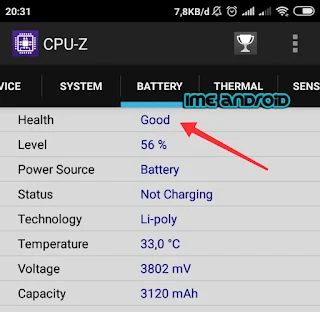 Cara mengecek baterai dengan aplikasi