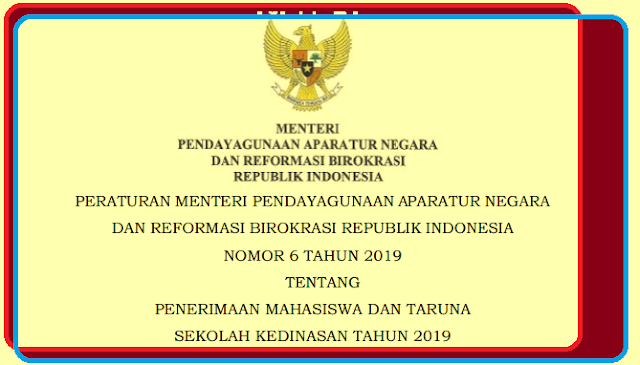  Peraturan Menpan - Permenpan RB Nomor 6 Tahun 2019 