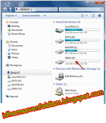 Langkah partisi hardisk di windows 7