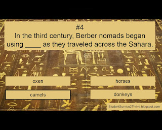 The correct answer is camels.