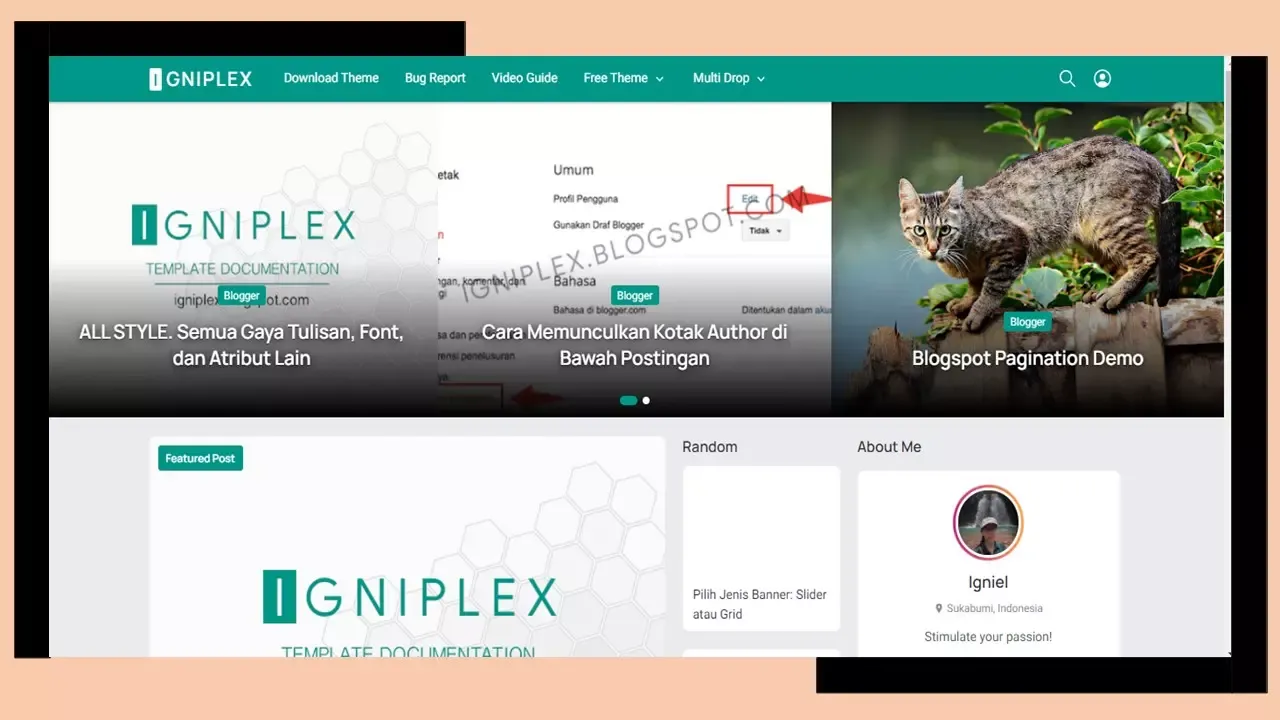 Igniplex v2.6 Free Premium Blogger Templates