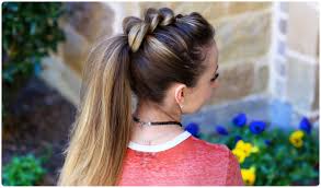 girls hairstyle ponytail pose