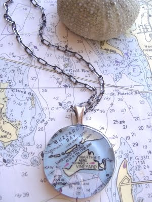 nautical chart jewelry