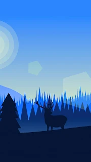 Deer Forest Minimalist 4k Wallpaper