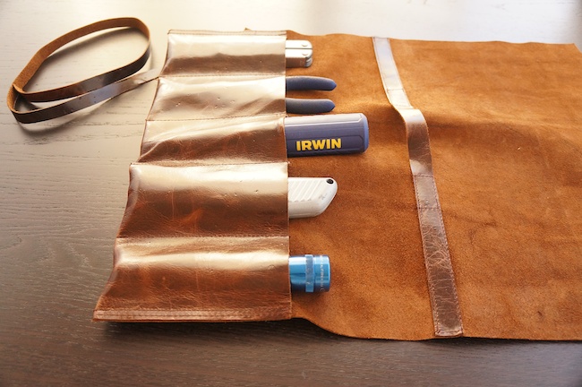 Leather Tool Roll Bag Tutorial