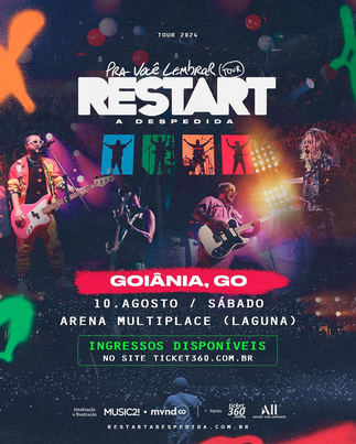 10/08/2024 Show do Restart em Goiânia [Arena Multiplace] Laguna