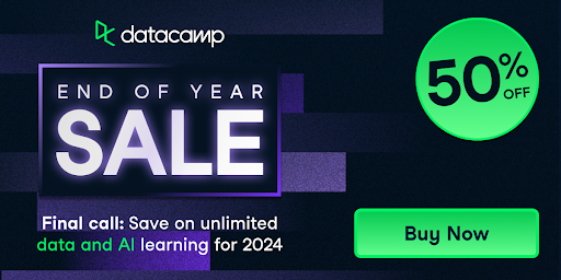 Unlock Your Future: Year-End Extravaganza - 50% OFF on Unlimited Data and AI Learning for 2024