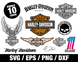 Harley Davidson Bundle, Harley Davidson SVG, Harley Davidson Logo, Motorcycle Brand Logo SVG, Harley Davidson T-Shirt, Vinyl, Cricut, Cut