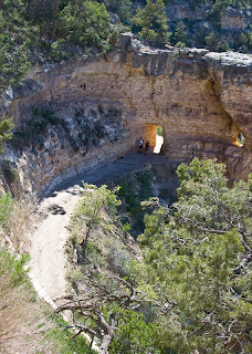 Click for Larger Image of people at the Bright Angel Trail tunnel