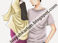 Download Berpasangan Cute Gambar Kartun Muslimah Couple Romantis Gif