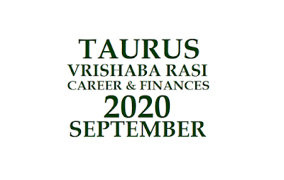 Vrishaba Rasi Palan September 2020