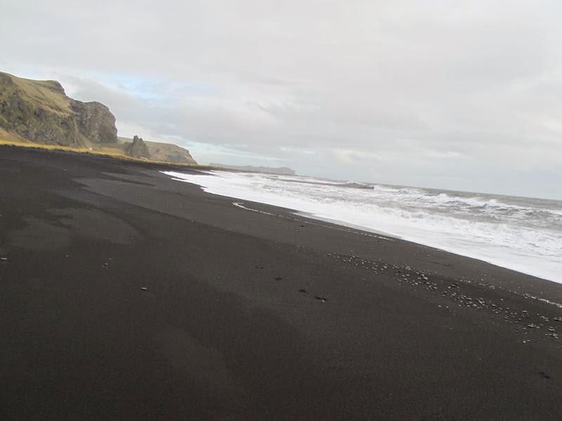 The black sand and pebble beach near the town of Vik i Myrdal, the southernmost settlement in Iceland.