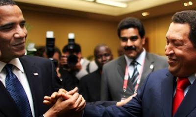 obama chavez handshake dictator communist socialism