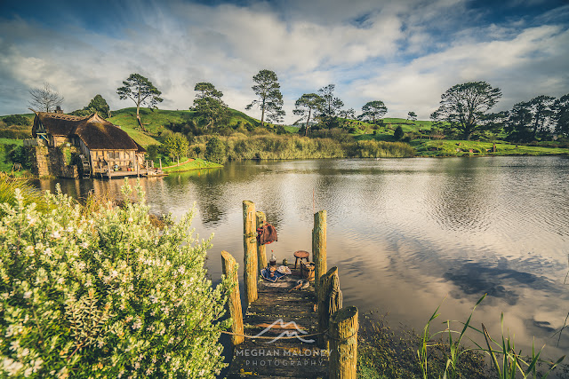 Reflections on the lake Hobbiton