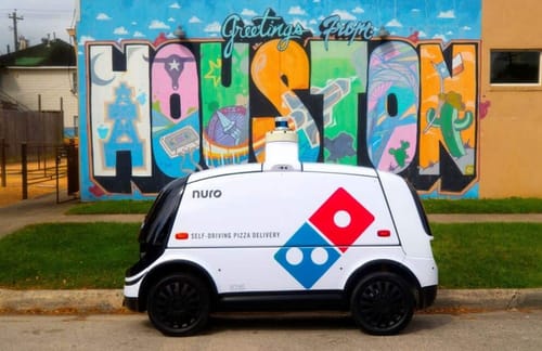 Nuro's self-driving robot delivers Domino's Pizza orders