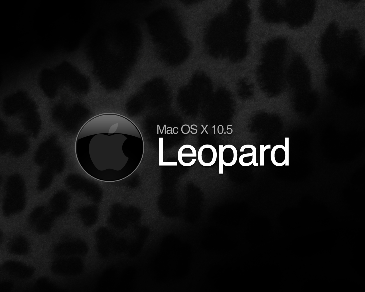 Mac OS X leopard Black Wallpaper