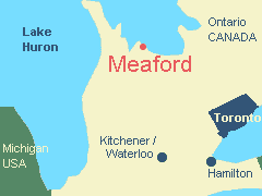 location of Meaford, Ontario