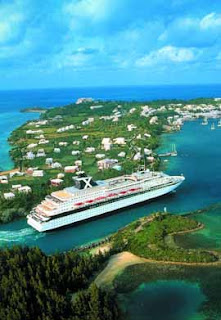 Celebrity Cruises' Ship Entering St. George Bermuda in the 1990s