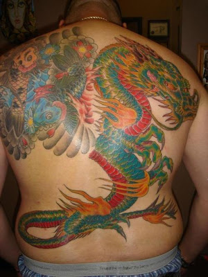 Koi Fish With Dragon Tattoo Labels Koi Fish With Dragon Tattoo