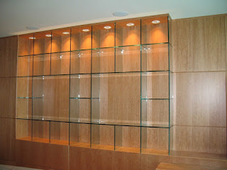 A Backlit Glass Shelving