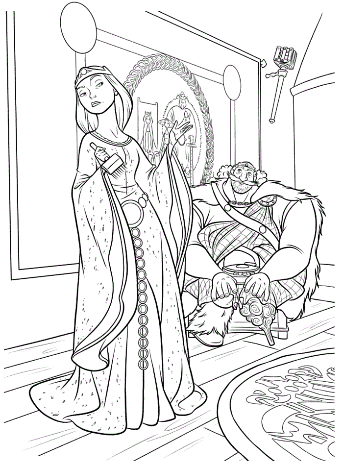 Disney Movie Princesses: Merida Coloring Pages