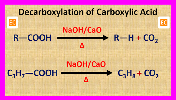 Decarboxylation of carboxylic acid