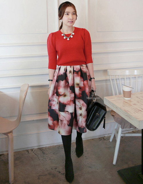 Floral Midi Skirt