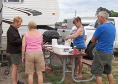 Barb Flouring Fish for fish fry