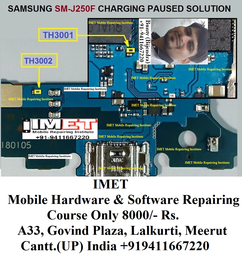Samsung Galaxy J2 Pro J250f Charging Paused Problem Solution Imet Mobile Repairing Institute Imet Mobile Repairing Course