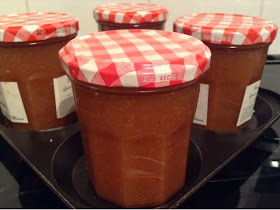 Jars of quince jelly 